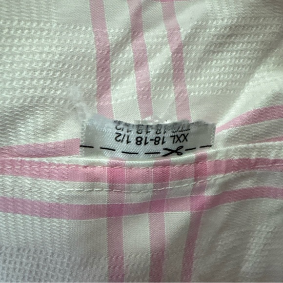 Banana Republic Grant Fit Pink White Gingham Check Shirt XXL 100% Cotton - Picture 4 of 6